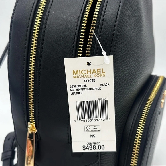 Michael Kors Medium Jaycee Backpack Black - Picture 12 of 12